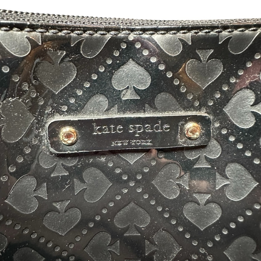 Kate Spade Emerald Ave Black Patent Leather Embossed Tote - Picture 2 of 14